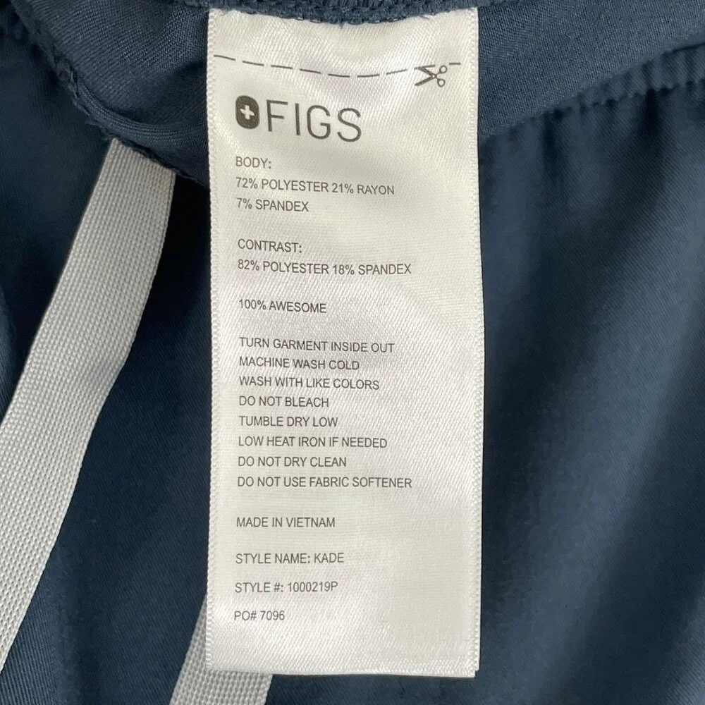 FIGS Kade Scrub Pants Mens Big 4X‎ Blue Technical Collection Cargo Relaxed Fit